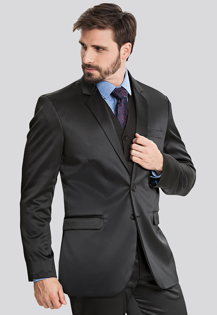 Terno Slim Dior Preto com Colete